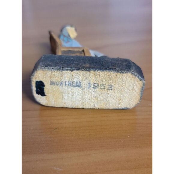 1952 Montreal Wooden Handmade Figurine - Picture 5 of 8